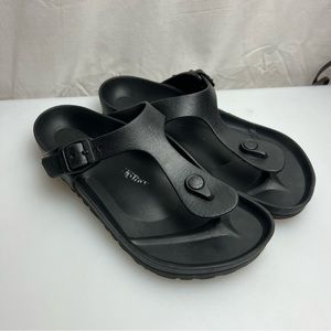 Birkenstock Essentials Gizeh Black Sandals Flip Flops Slip On Shoes Size 39 8US